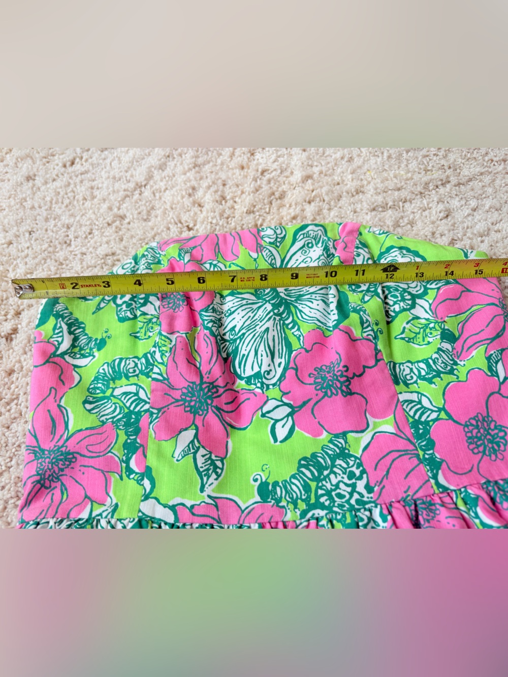 RARE Lilly Pulitzer Lottie Strapless Dress 🌸 Bloomin’ Cocoonin’ 💚 Sz 6 31” B 29 - Picture 9 of 12